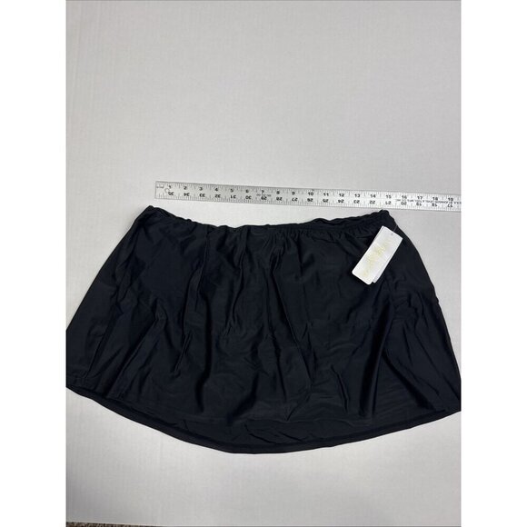 Island Escape Women's Plus 18W Swim Skirt Black NWT - Picture 4 of 12